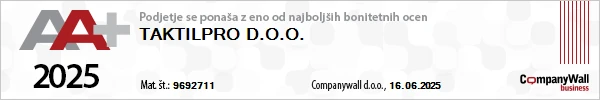 Bonitetna ocena za taktilpro d.o.o.